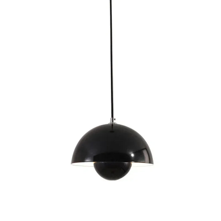 Black pendant lamp on a white background