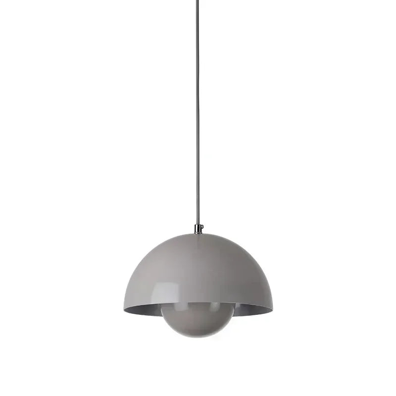 Gray pendant lamp on a white background