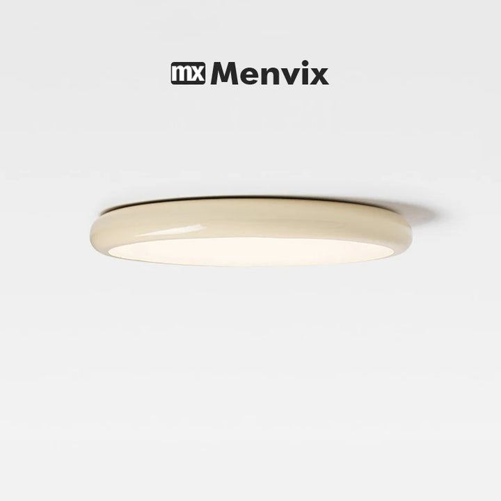 Ceiling light fixture with Menvix logo on a white background